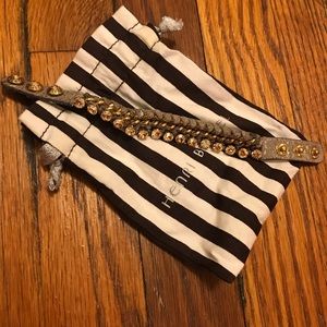 Henri Bendel woven bracelet with stones